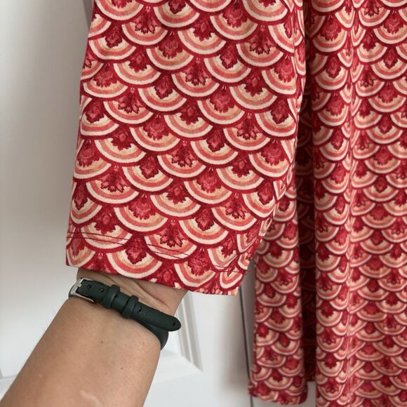 JM COLLECTION WOMENS TOPS CHERFUL PECH 3/4 SLEEVE PULLON RELAXED FIT, ROUND NECK - Picture 6 of 6